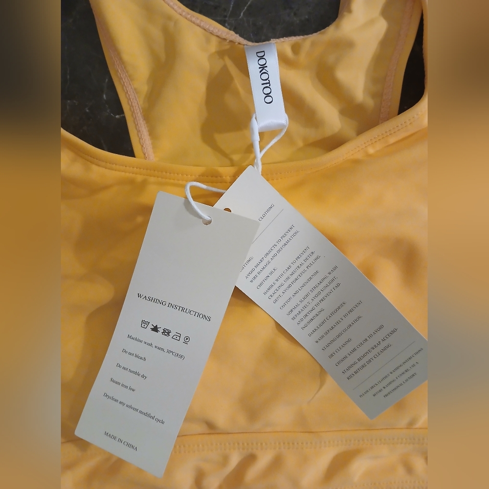 Vibrant Orange Sports Bra Top - Picture 2 of 10